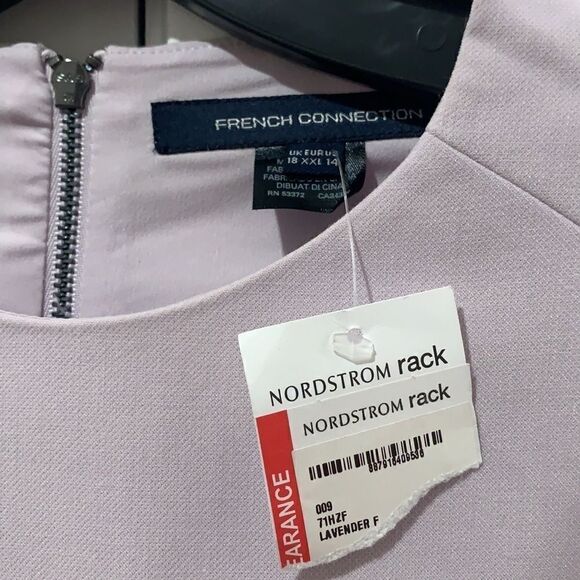 French Connection lavender Sundae Stretch Dress size 14 NWT - Picture 4 of 5